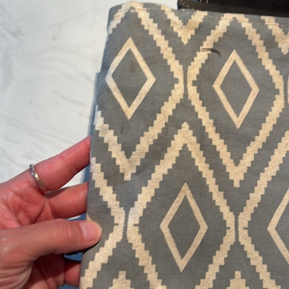 Myra Bag Geometric Pattern Backpack with Leather Accents - Picture 3 of 4